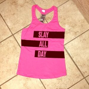 Pink workout tank